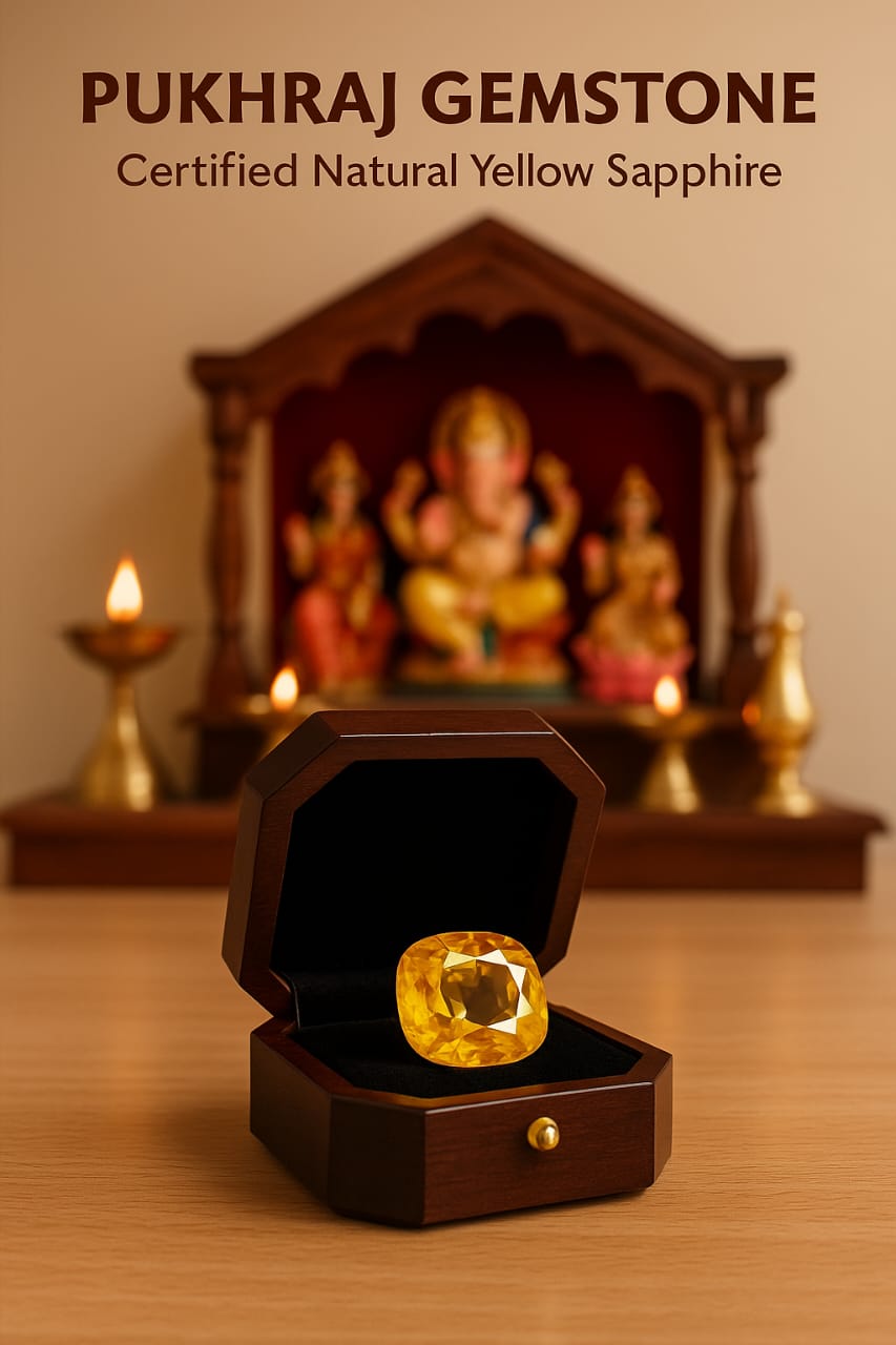 Certified Yellow Sapphire (Pukhraj) – Natural Gemstone for Wisdom, Marriage & Wealth